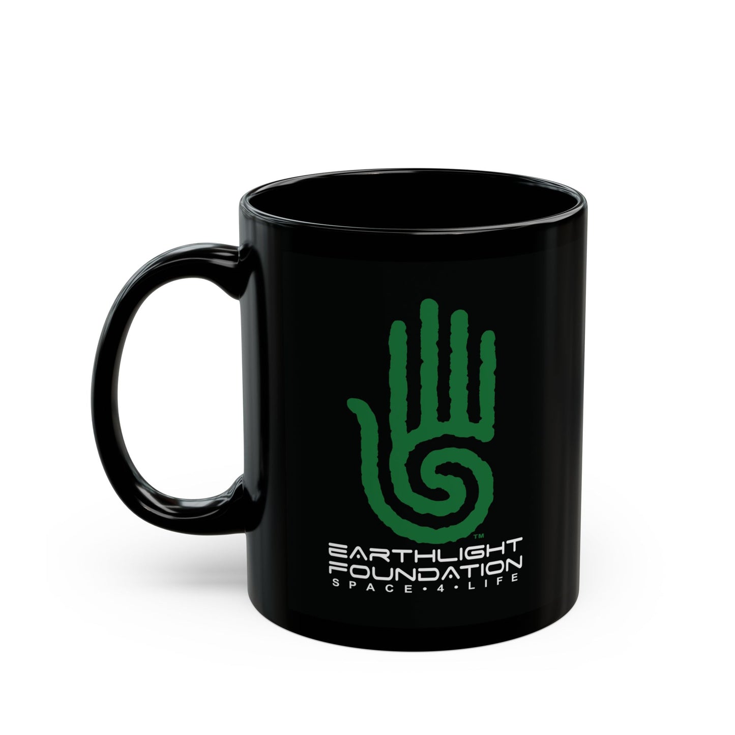 EarthLight Space for Life Black Mug (11oz - for use in a gravity field)