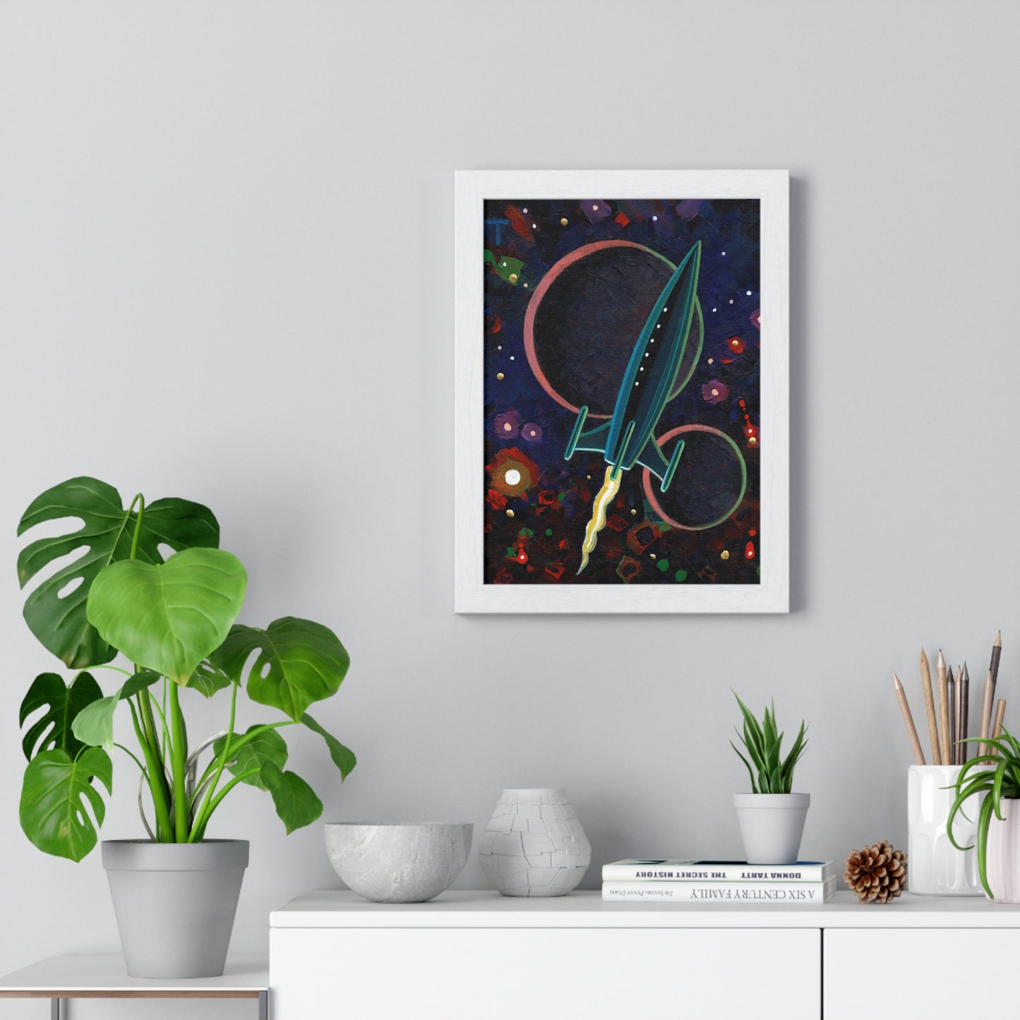 Peter Thorpe Rocket 2 Vertical Framed Print