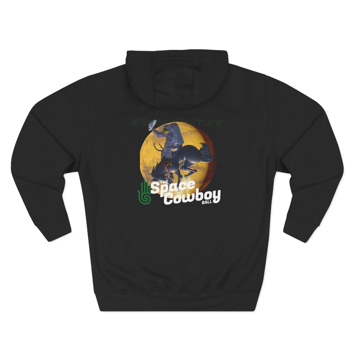 EarthLight Space Cowboy Ball Unisex Three-Panel Fleece Hoodie