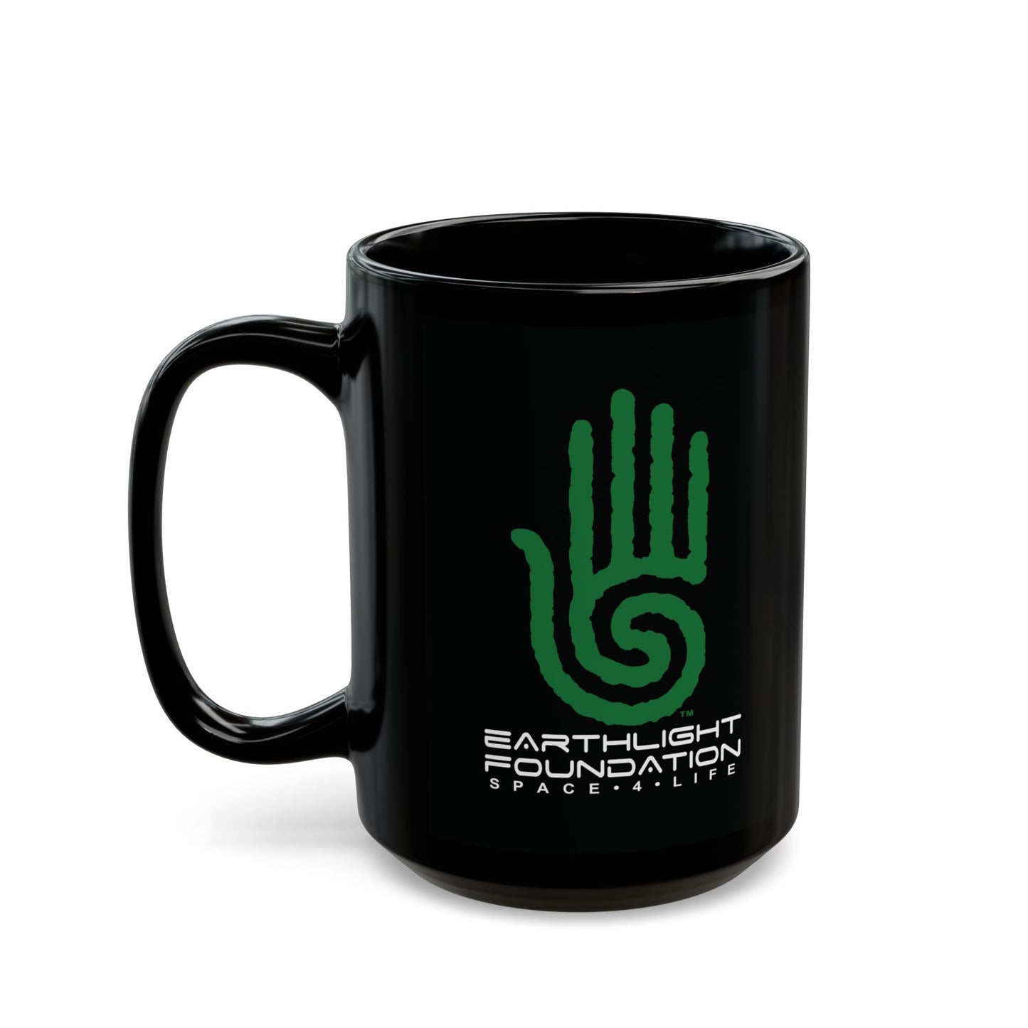EarthLight Space for Life Large Black Mug (15oz)