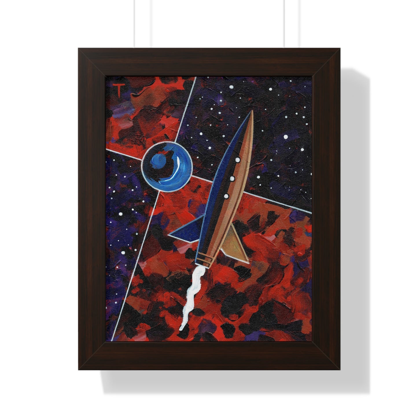 Peter Thorpe Rocket Framed Vertical Print