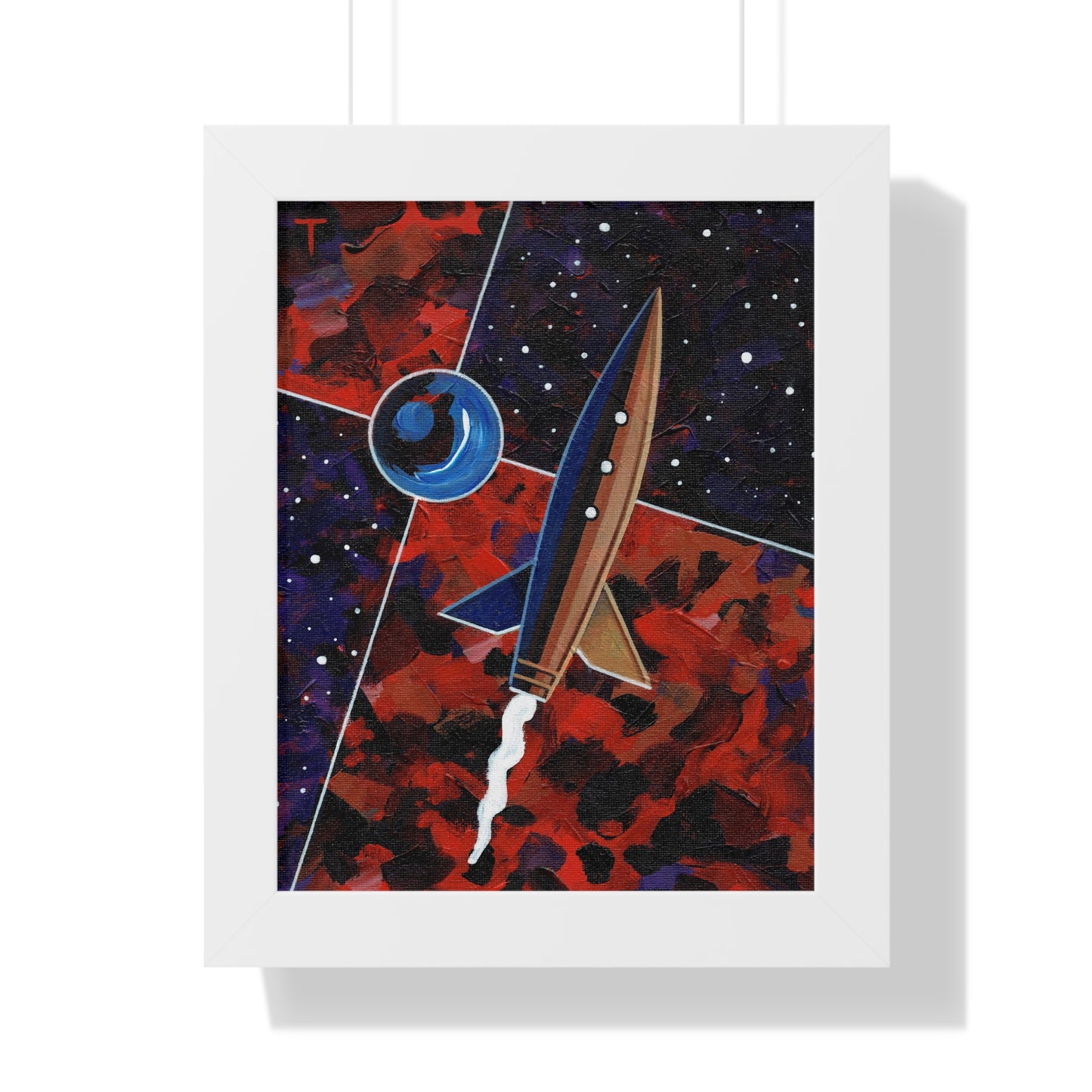 Peter Thorpe Rocket Framed Vertical Print