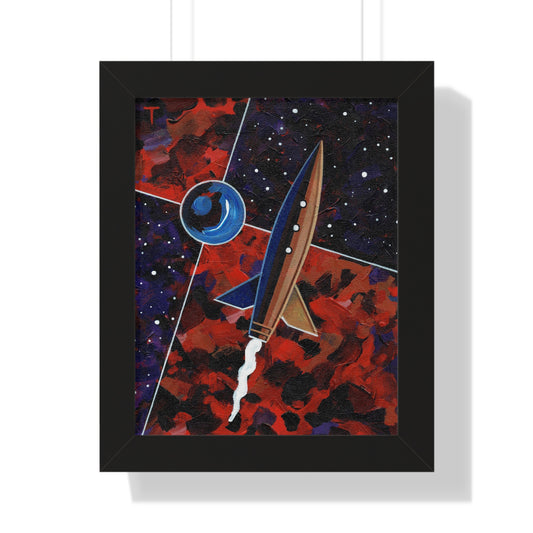 Peter Thorpe Rocket Framed Vertical Print